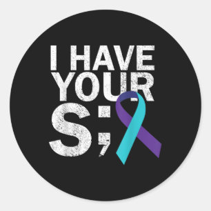 I Have Your Six Suicide Awareness Month Suicide Pr Classic Round Sticker