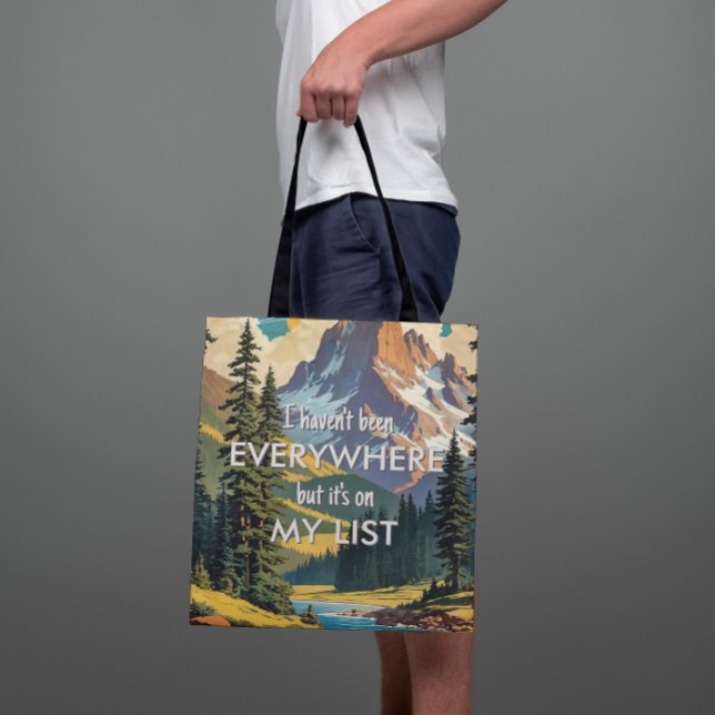 I haven't been everywhere Retro Wanderlust Travel Tote Bag (Creator Uploaded)