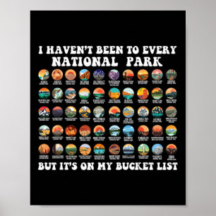 I Haven't Been To Every National Park Checklist 1  Poster
