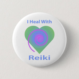 I Heal with Reiki 6 Cm Round Badge