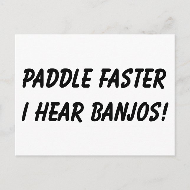 I HEAR BANJOS! POSTCARD (Front)