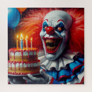 I Heard It's Your Birthday Horror Clown  Jigsaw Puzzle