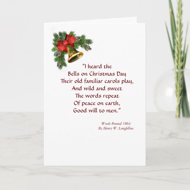 I Heard the Bells Hymn Christmas Card (Front)