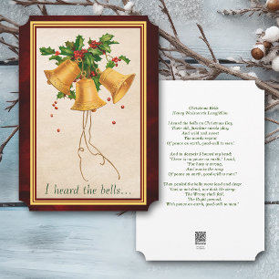 I Heard the Bells Longfellow Poem Christmas Holiday Card