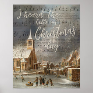 I Heard the Bells on Christmas Day, Vintage Church Poster