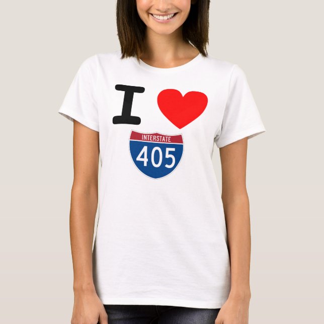 I Heart 405 T-Shirt (Front)