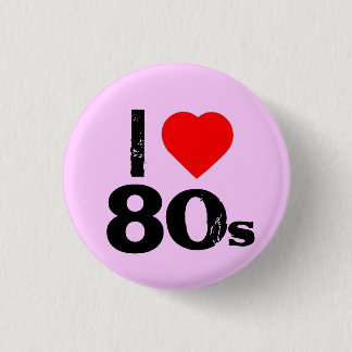 "I heart 80's" Pinback Button