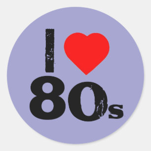 "I Heart 80's" Stickers