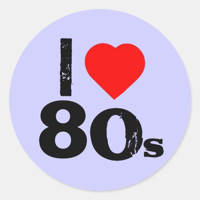 "I Heart 80's" Stickers (Front)