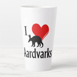 I Heart Aardvarks Latte Mug