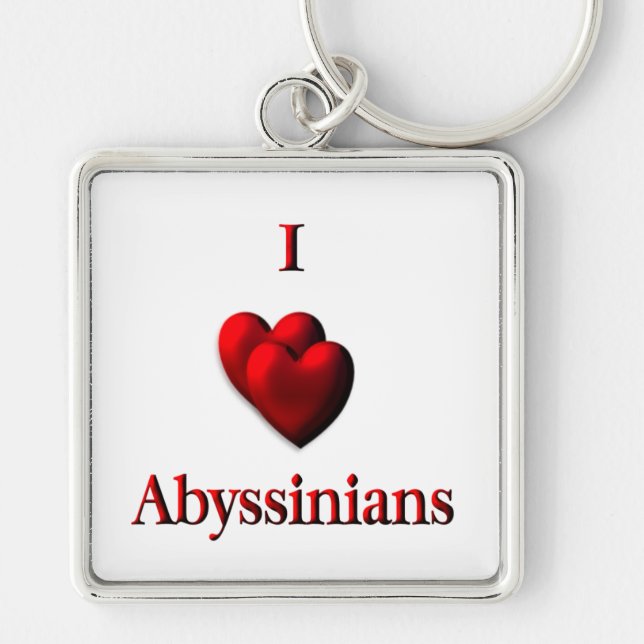 I Heart Abyssinias Key Ring (Front)
