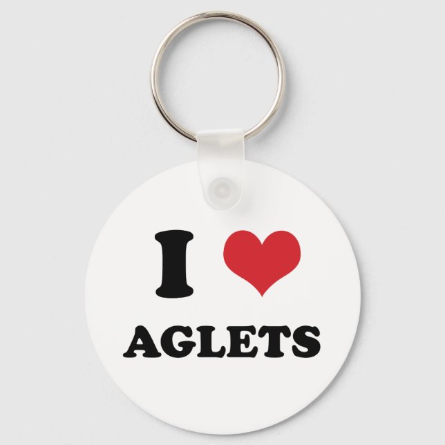 I (heart) Aglets Key Ring (Front)