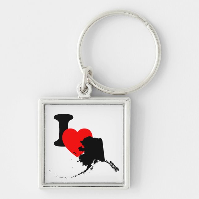 I Heart Alaska Key Ring (Front)