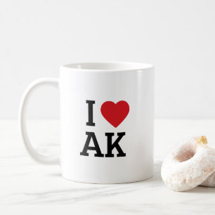 I Heart Alaska - Travelers Heartfelt Charm Gift  Coffee Mug