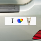 I heart alpaca bumper sticker (On Car)