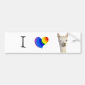 I heart alpaca bumper sticker (Front)