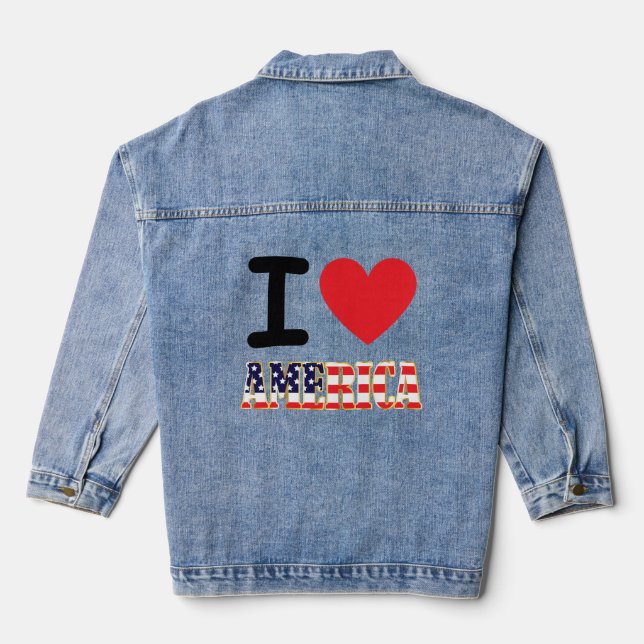 I Heart America Denim Jacket (Back)