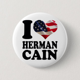 I heart American Flag Herman Cain Buttons