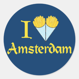 I Heart Amsterdam Classic Round Sticker