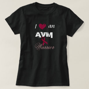 I Heart an AVM Warrior Burgundy Ribbon Shirt