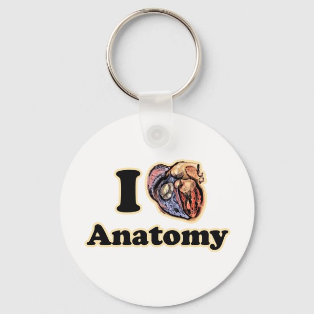 I heart Anatomy Science Super Geek Key Ring (Front)