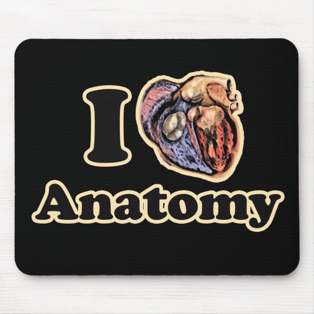 I heart Anatomy Science Super Geek Teacher Mouse Pad (Front)