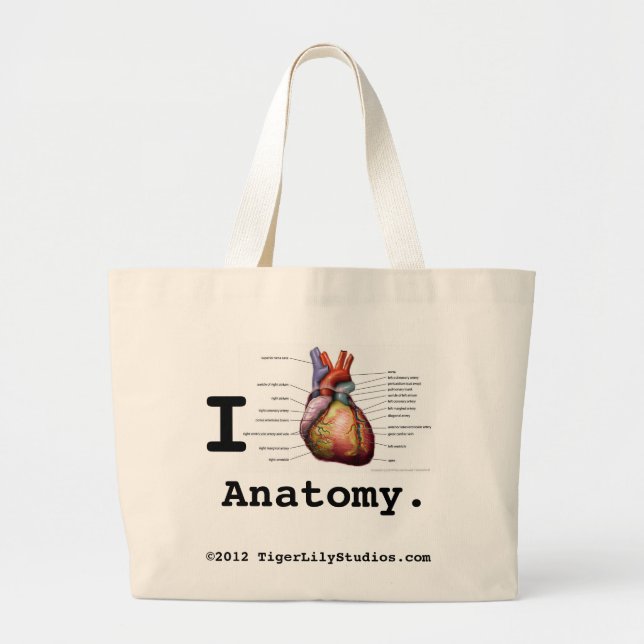 I Heart Anatomy Tote Bag (Front)