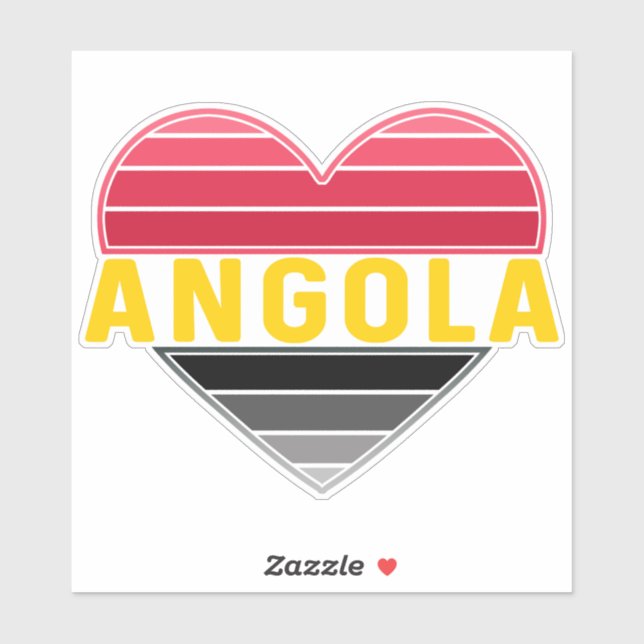 I Heart Angola, Angolan Flag Colours (Sheet)