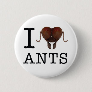 I heart ants button