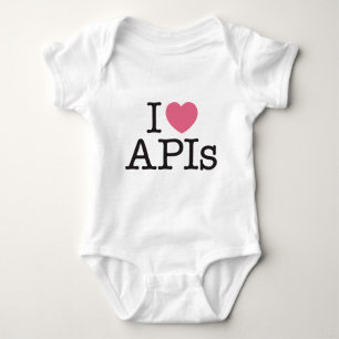 I Heart APIs Basic Infant T-Shirt Baby Bodysuit