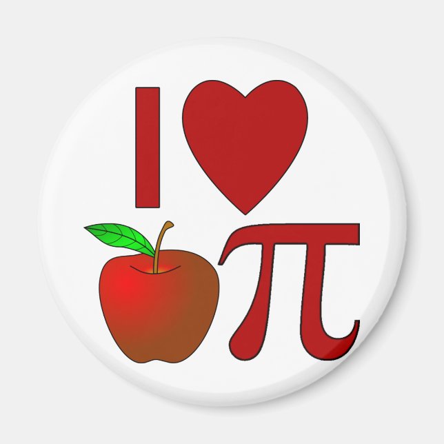 I Heart Apple Pi Magnet (Front)