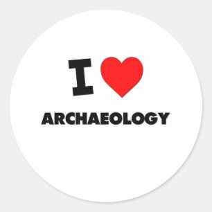 I Heart Archaeology Classic Round Sticker