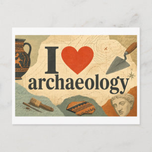 "I [Heart] Archaeology" Postcard