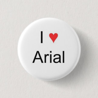 I heart Arial 3 Cm Round Badge