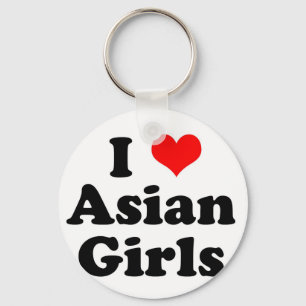 I Heart Asian Girls Key Ring