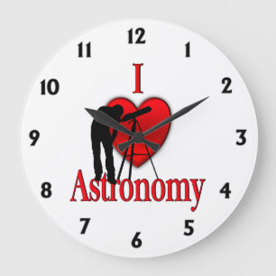 I Heart Astronomy Large Clock