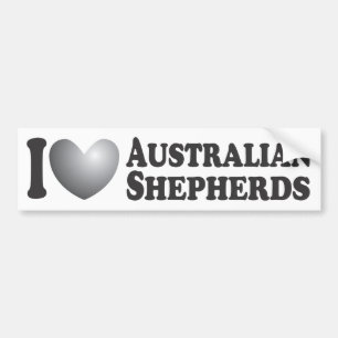 I Heart Australian Shepherds - Bumper Sticker