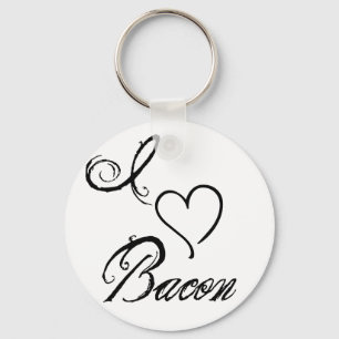 I Heart Bacon Key Ring