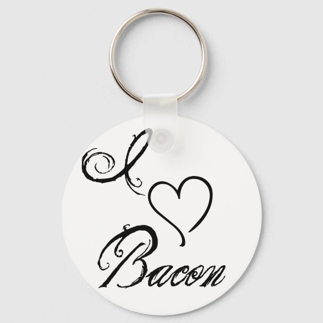 I Heart Bacon Key Ring (Front)