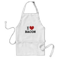 I heart bacon kitchen apron for men and women