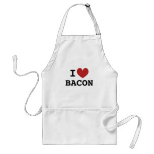 I heart bacon kitchen apron for men and women