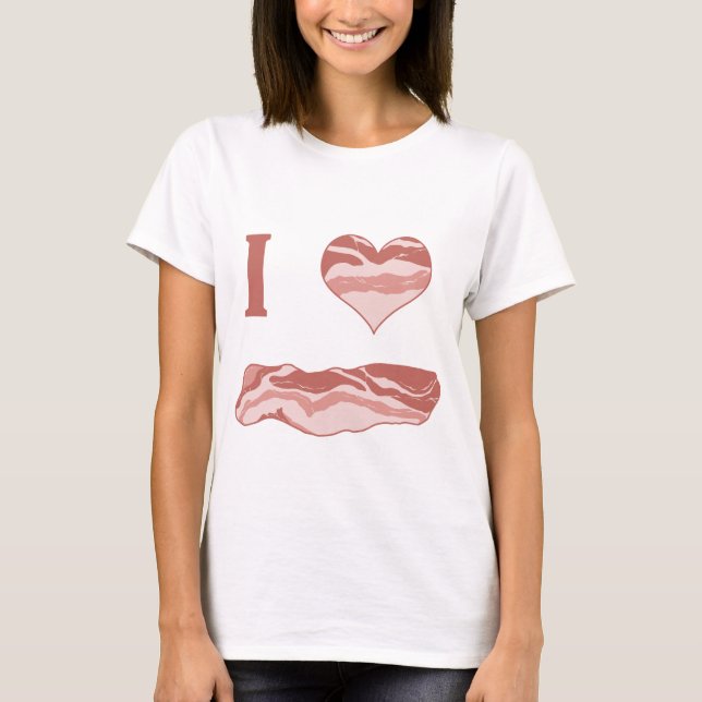 I Heart Bacon T-Shirt (Front)
