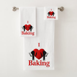 I Heart Baking Bakers Bath Towel Set