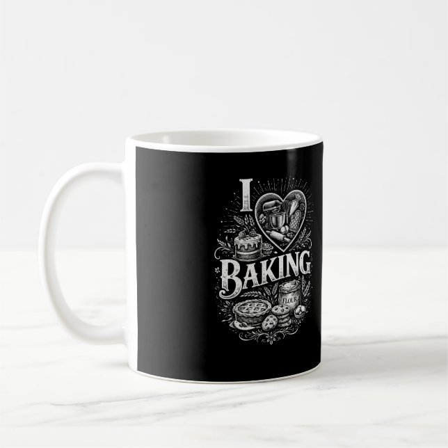 I Heart Baking Coffee Mug (Left)