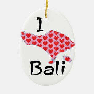 I heart Bali Ceramic Tree Decoration