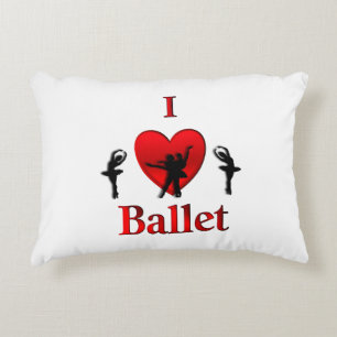 I Heart Ballet Decorative Cushion