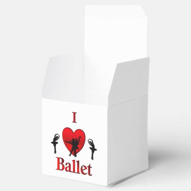 I Heart Ballet Favour Box (Opened)