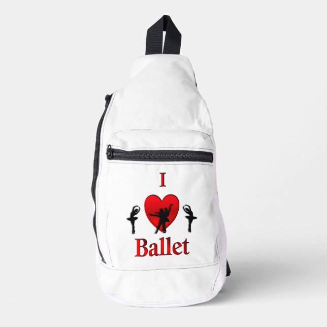 I Heart Ballet Sling Bag (Front)