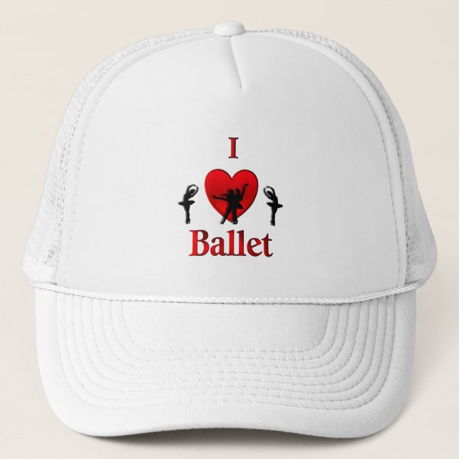 I Heart Ballet Trucker Hat (Front)