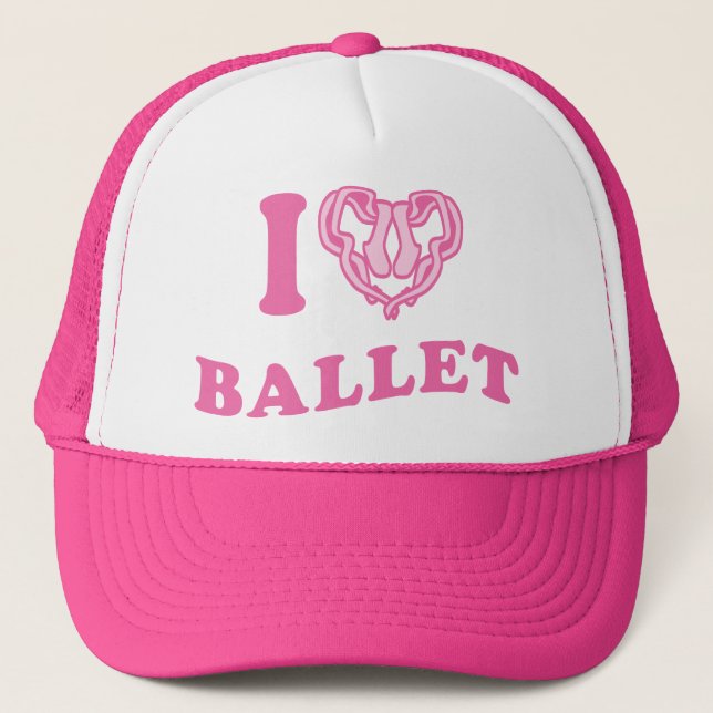 I Heart Ballet Trucker Hat (Front)